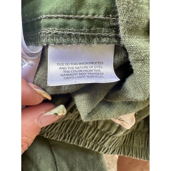 J. Crew Women's Essential Linen Blend Tie Waist Seaside Pull On Crop Pants XS - Picture 8 of 9